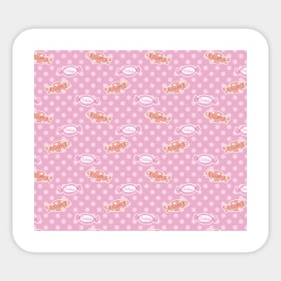 Pink Bubblegum Candy Pattern Sticker